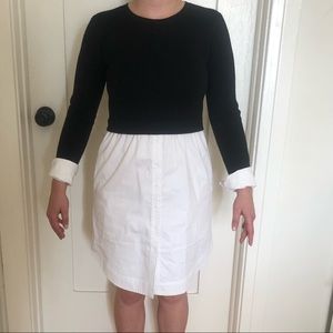 Club Monaco T-Shirt Dress w/ Mock Sweater
